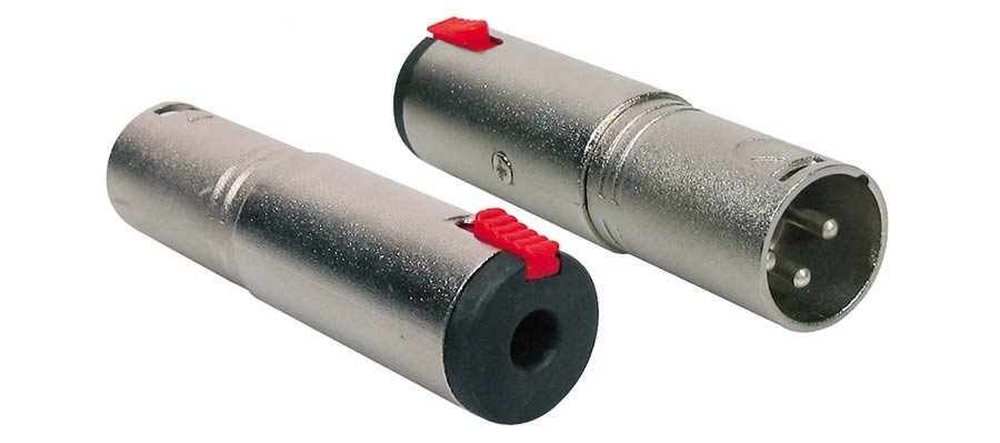 Boston AT-615 Verloop plug, 6,3mm jack female stereo lock metaal, XLR male