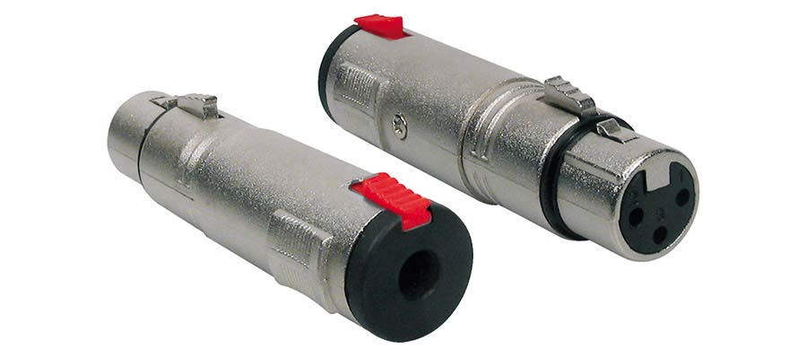 Boston AT-625 Verloop plug, 6,3mm jack female stereo lock metaal, XLR female