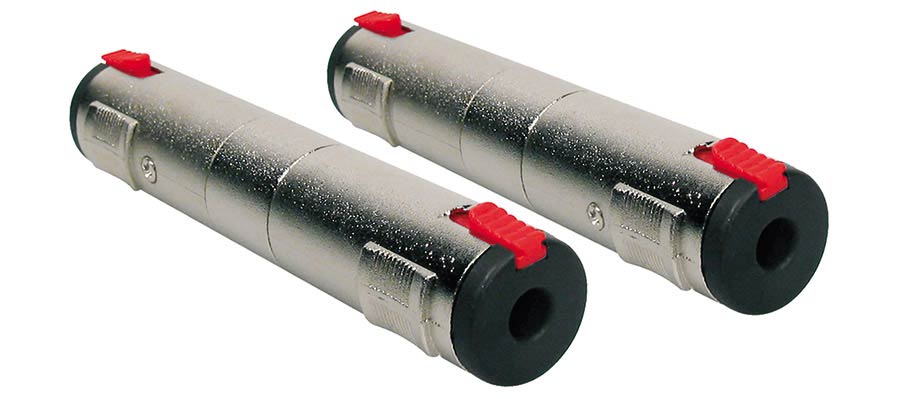 Boston AT-635 Verloop plug, 6,3mm jack female stereo lock metaal, 6,3mm jack female stereo lock