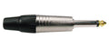 Boston S-2C Jack plug, 6,3mm, 2-polig, aluminium, rubber 7,5mm