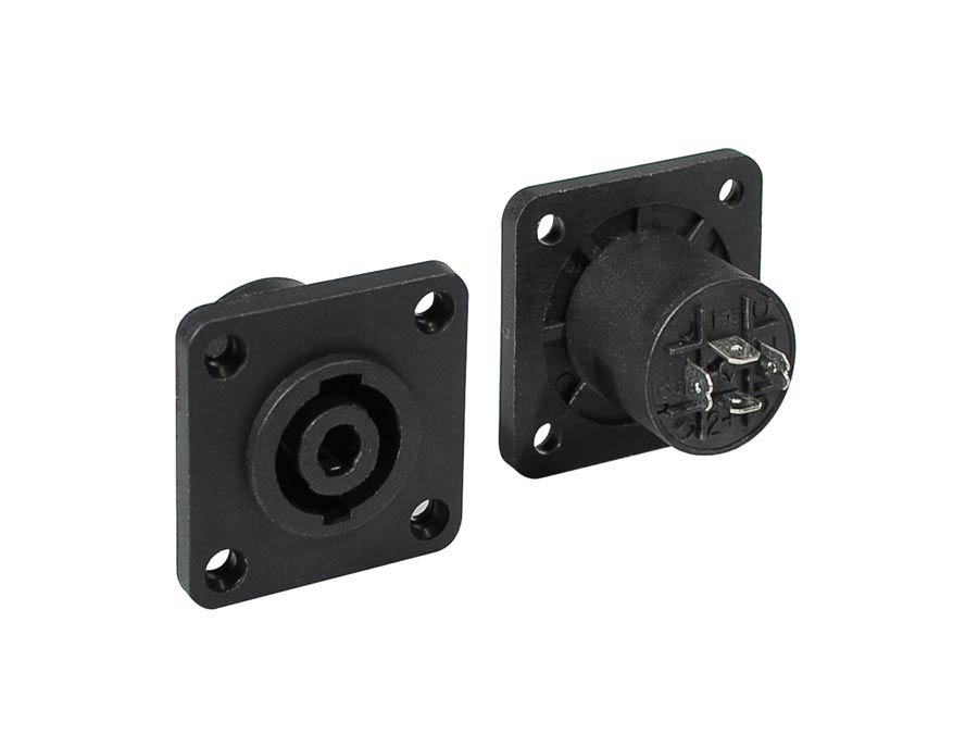 Boston SPK-4MPG Speaker chassis conn, 4-polig, male, rond model, 40 x 40mm
