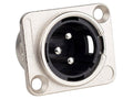 Boston XLR-3MDL Xlr chassis conn, male, 3-polig, nikkel, 19 x 24mm
