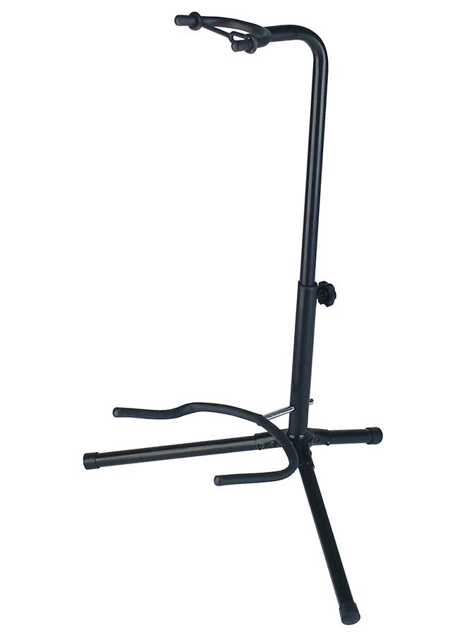 Boston GS-46-BK Gitaarstatief, universeel, vorkmodel, metaal, zwart, met vaste halssteun