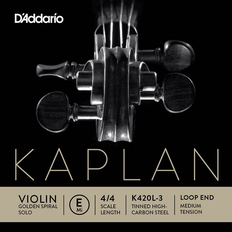 D'Addario K420L-3 Vioolsnaar E-1 carbon steel 16.8 Medium loop end