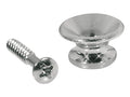 Boston EP-K-N Strap buttons, metaal, nikkel, met schroef, v-model, diameter 13mm, 2-pack