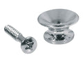 Boston EP-K-C Strap buttons, metaal, chroom, met schroef, v-model, diameter 13mm, 2-pack