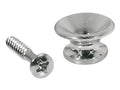 Boston EP-L-N Strap buttons, metaal, nikkel, met schroef, v-model, diameter 14mm, 2-pack