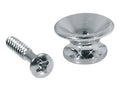 Boston EP-L-C Strap buttons, metaal, chroom, met schroef, v-model, diameter 14mm, 2-pack