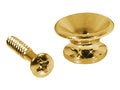 Boston EP-L-G Strap buttons, metaal, goud, met schroef, v-model, diameter 14mm, 2-pack
