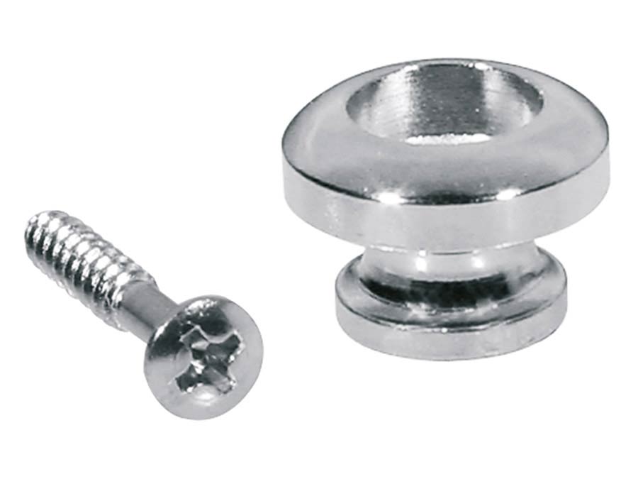 Boston EP-R-N Strap buttons, metaal, nikkel, met schroef, rond model, diameter 14mm, 2-pack
