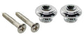 Boston EP-S-C Strap buttons, metaal, chroom, met schroef, v-model, diameter 15mm, 2-pack