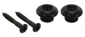 Boston EP-S-B Strap buttons, metaal, zwart, met schroef, v-model, diameter 15mm, 2-pack