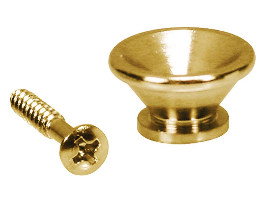 Boston EP-PP-G Strap buttons, metaal, goud, met schroef, v-model, diameter 17mm, 2-pack