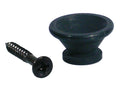Boston EP-PP-B Strap buttons, metaal, zwart, met schroef, v-model, diameter 17mm, 2-pack