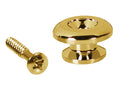 Boston EP-RR-G Strap buttons, metaal, goud, met schroef, rond model, diameter 17mm, 2-pack