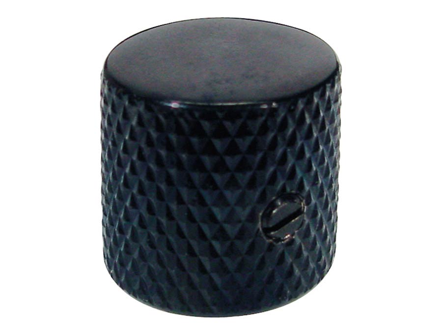Boston KB-205 Dome knob, metal, diam 19,0 x19,0mm, with set screw, shaft size 6,1mm, black