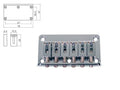 Boston B-1508-C Brug-staartstuk, Stallion, pitch 10,5mm, strings mounted in bridge, chroom