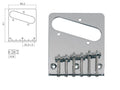Boston T-64-C Brug-staartstuk, Teaser, grooved saddles, flat plate, strings-in-bridge or through-body, chroom