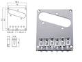 Boston T-66-C Brug-staartstuk, Teaser, block saddles, flat plate, chroom