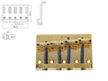 Boston BB-204-G Brug-staartstuk, Jocker/ Puncher bass, pitch 20mm, goud