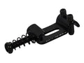Boston S-145-B Brugzadel, metaal, zwart, Stallion, p=10,5, inclusief veer en schroef, 6-pack