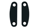 Boston NP-82-B Halsplaats, 50,5x15,1mm, 2 stuks, zwart