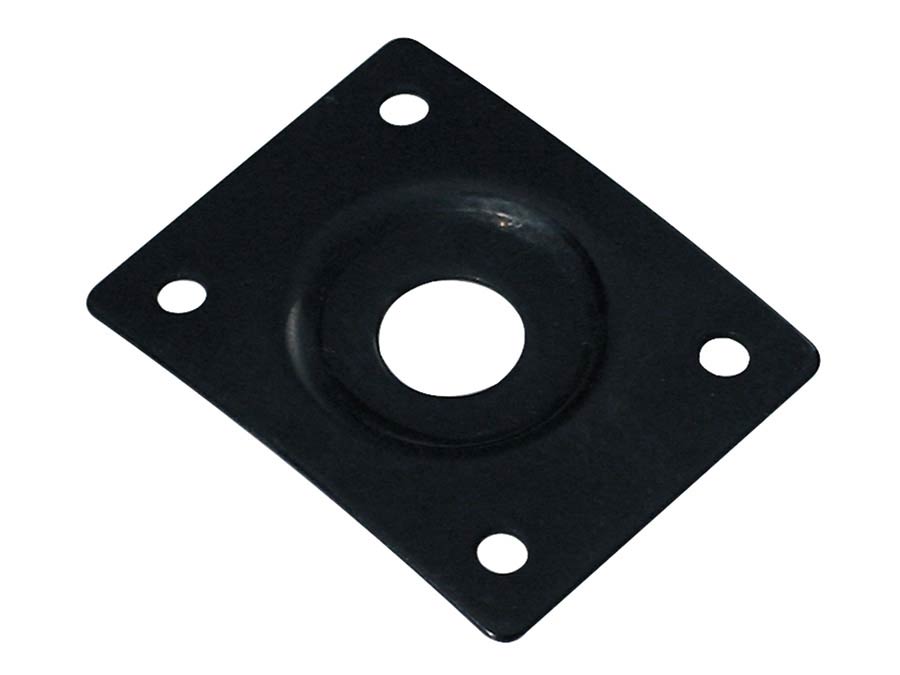 Boston JP-1-B Jack plate, rechthoekig, verzonken gat, schuin metaal, zwart