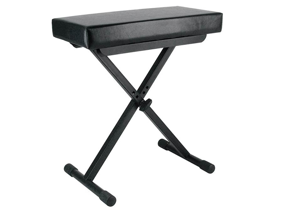 Boston OB-80 Keyboardbank, X-model, zwart, leather look zitting (51x25 cm.)
