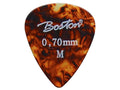 Boston PK-30-M 0.70 mm. plectrums, celluloid, tortoise, medium, standaard druppel model, 24-pack
