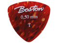 Boston PK-40-T 0.50 mm plectrums, celluloid, tortoise, thin, standaard driehoekig model, 24-pack