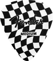 Fender 1980351088 Checkerboard 351 Shape Plectrums Medium Wavy Checkerboard 8-Pack