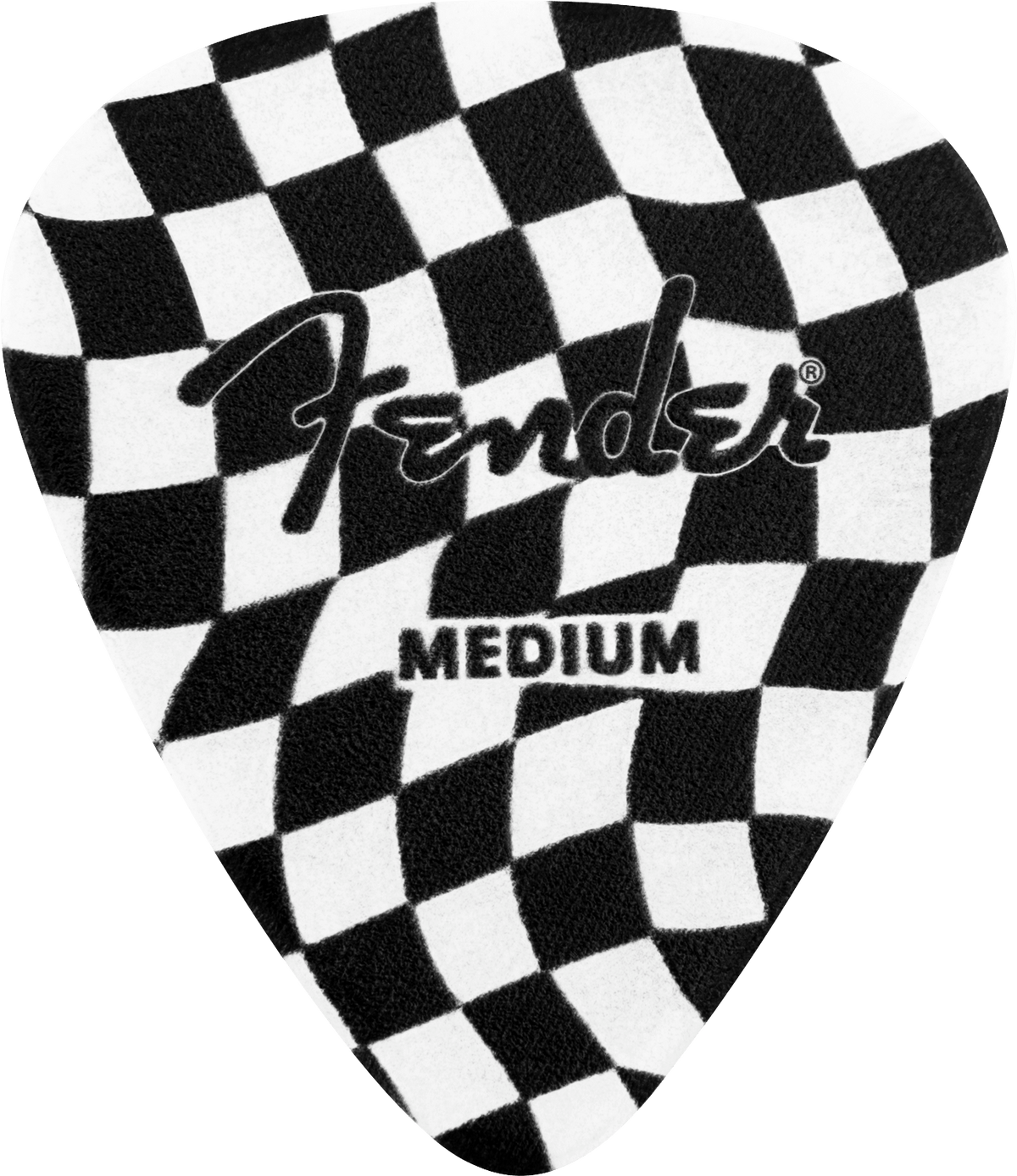 Fender 1980351088 Checkerboard 351 Shape Plectrums Medium Wavy Checkerboard 8-Pack