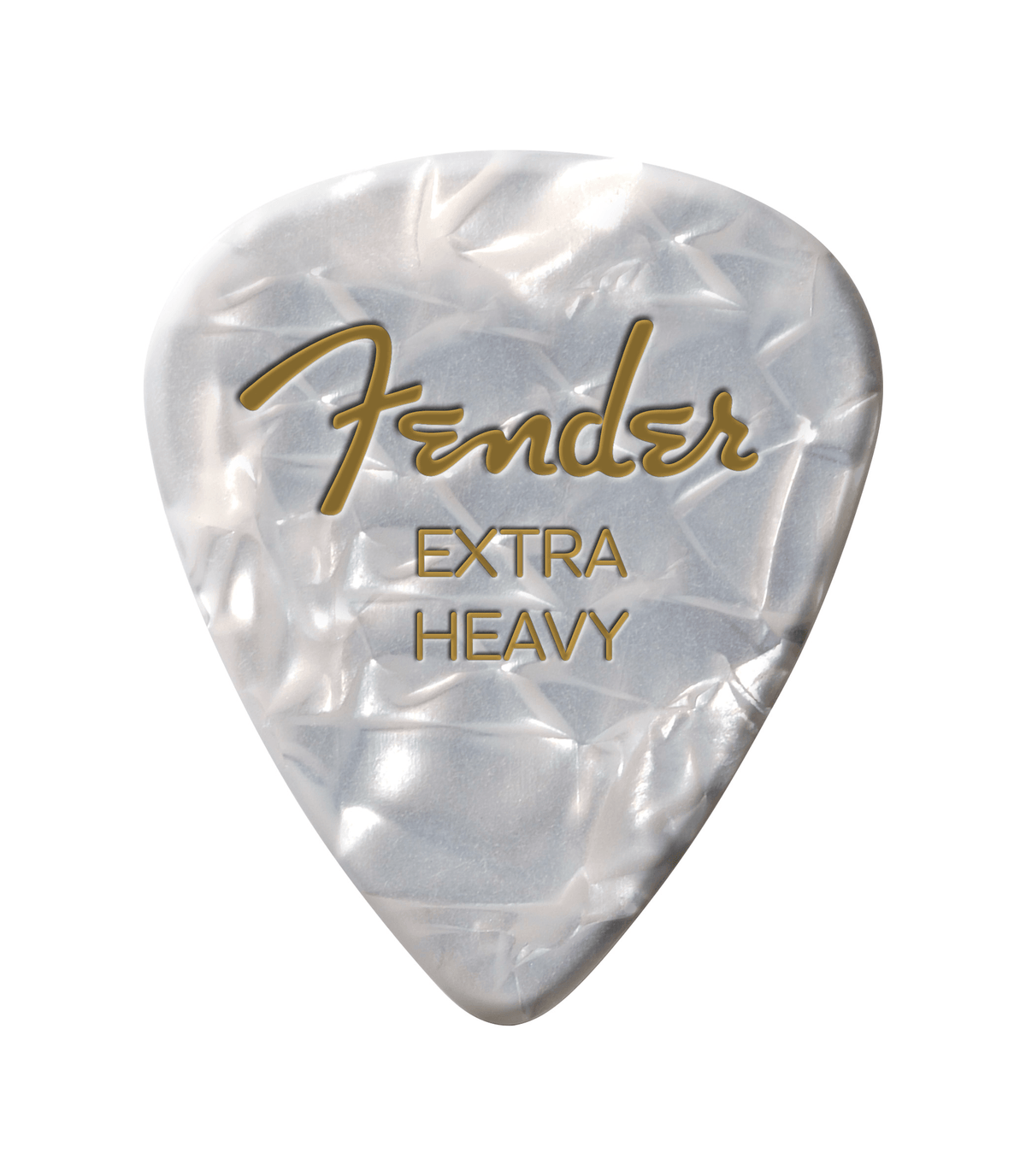 Fender 1980351605 Premium Celluloid 351 Shape Plectrums Extra Heavy White Moto 12-Pack