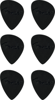 Fender 1989999103 Offset Polycarbonate Plectrums Medium 0.83 mm Black 6-Pack