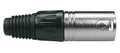 Boston XLR-5-MV Xlr plug, male, 5-polig, nikkel, zwarte kabel huls