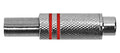 Boston PRCA-20-RD RCA plug, female, metaal nikkel, 2 stuks rode ring, veer 6,2 mm