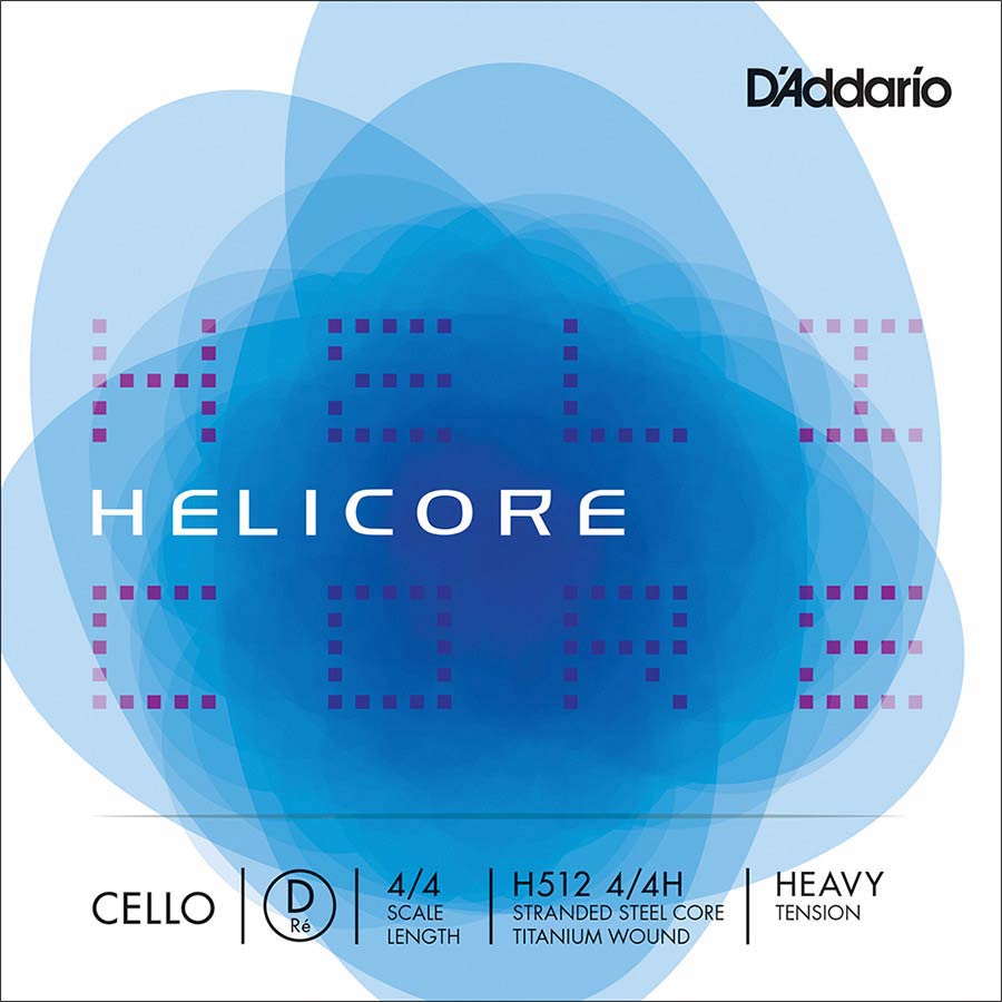 D'Addario H512-44H Cellosnaar D-2 4/4 Heavy Titanium