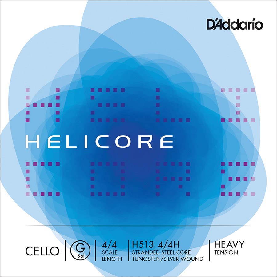 D'Addario H513-44H Cellosnaar G-3 4/4 Heavy tungsten/Zilver