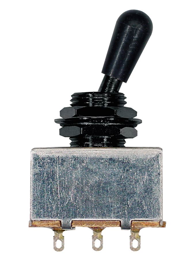 Boston SW-5-BB Toggle switch 3-way, block shape, black knob, black