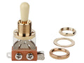 Boston SW-23-GI Toggle switch 3-way, open, gold lacquer, ivory cap