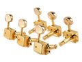 Boston 62-GLR Stemmechanieken voor gitaar, goud, 3x links+3x rechts, vintage style, metalen knoppen