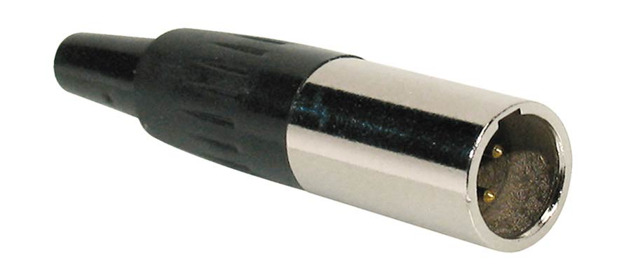 Boston MINI-3-MV Mini xlr plug, male, 3-polig, nikkel
