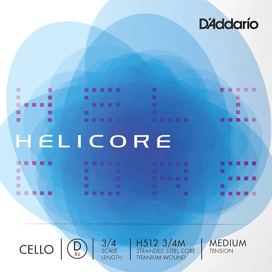D'Addario H512-34M Cellosnaar D-2 3/4 Titanium