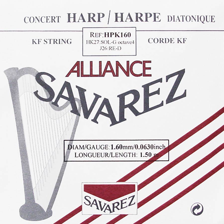 Savarez: Kleine Of Concert Harp Snaar, Plain Kf, 1,60mm, Lengte: 1,5 Meter