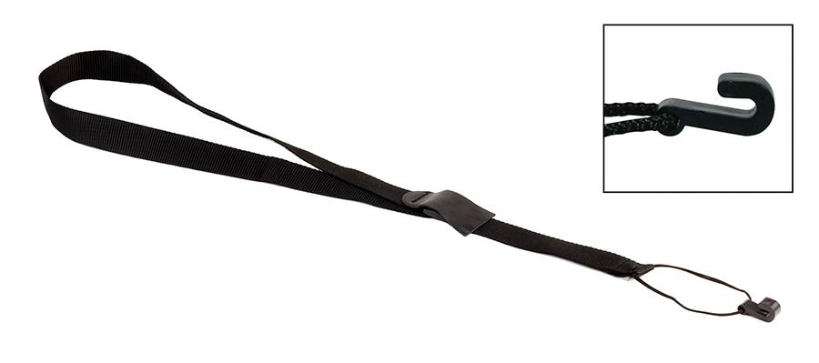 Boston SK-40-BK Gitaarriem voor klassieke gitaar, met haak voor klankgat, 40 mm. breed, zwart