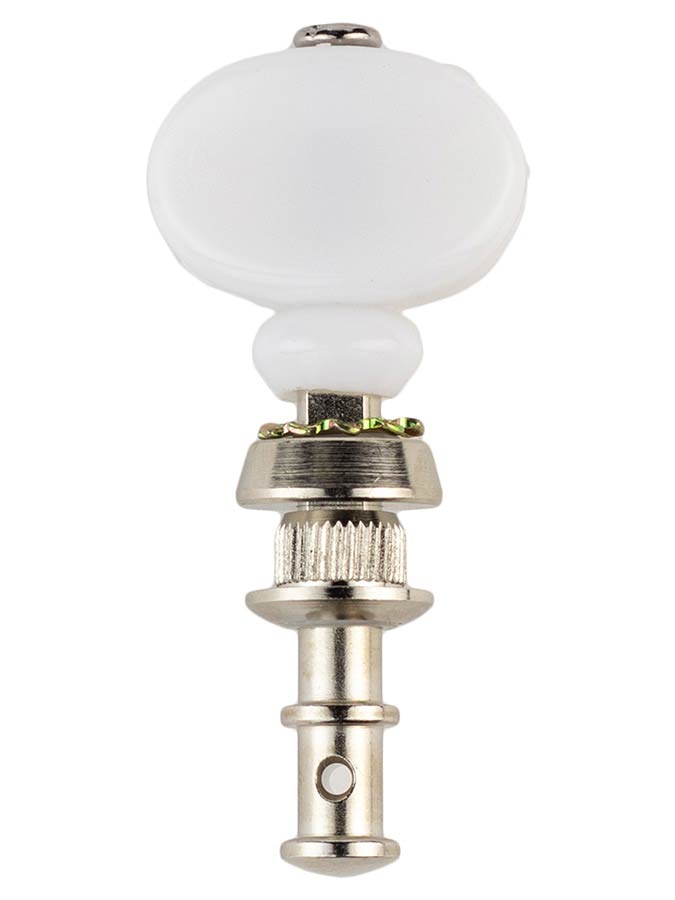 Boston UMH-200-WH Stemmechanieken voor ukelele, vernikkeld, witte knoppen, set van 4