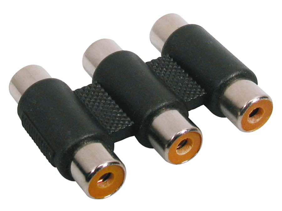 Boston AT-216 Verloop plug, 3x RCA female, 3x RCA female