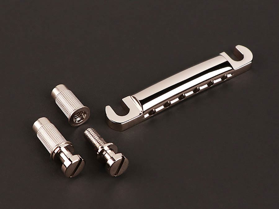 Boston T-70-AN Staartstuk gitaar, LP-model, nikkel, aluminium, met studs and anchors
