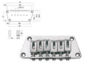 Boston B-1540-C Brug-staartstuk, Stallion, pitch 10,5mm, chroom