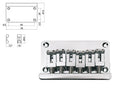Boston B-1560-C Brug-staartstuk, Stallion, pitch 10,0mm, chroom